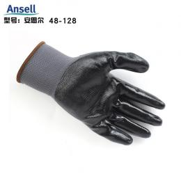 ANSELL安思爾 48-128丁腈涂層防護(hù)手套