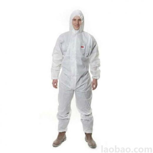 3M 4545白色帶帽連體防護(hù)服